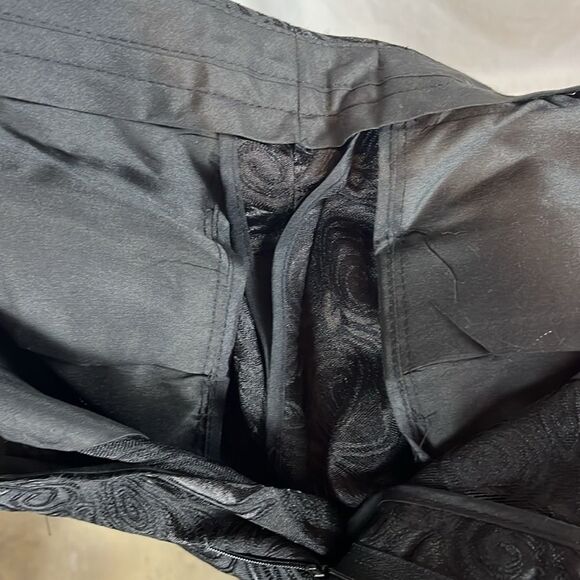 Black on Black Two Piece Floral Suit - Picture 14 of 15